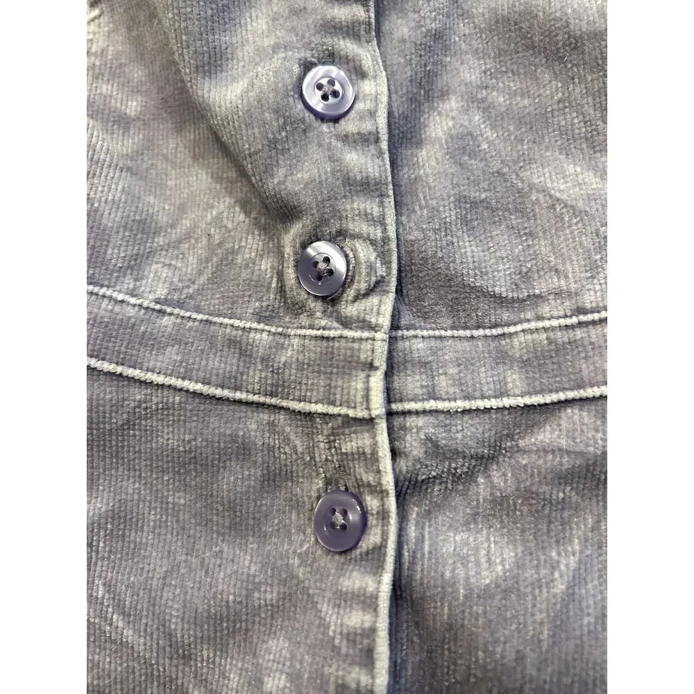 Purple/Lavender Corduroy Button Front Gap Dress, Vintage, Boho, Retro, Y2K
